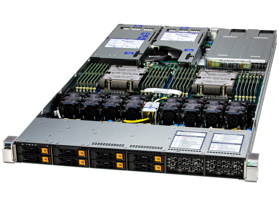 NTS Elite Command 1U Rack Server with 12 Hot‑Swap Bays
