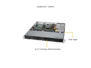 NTS Elite Command 1U Enterprise Server with Single CPU an...