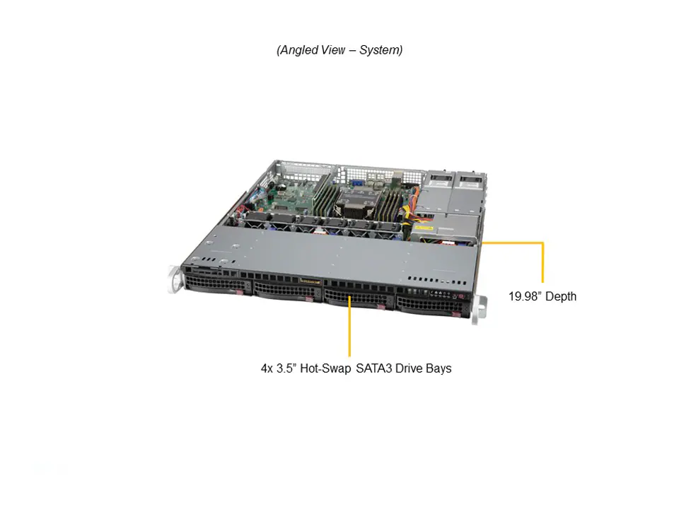 NTS Elite Command 1U Enterprise Server with Single CPU an...
