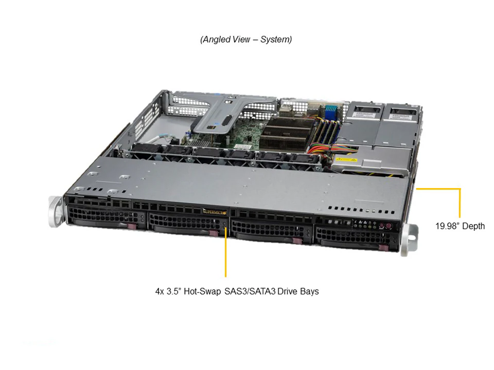 NTS Elite Command 1U Enterprise Server with 5-Drive Support