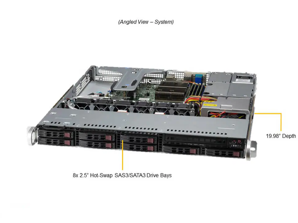 NTS Elite Command 1U Enterprise Server with Single CPU an...