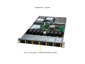 NTS Elite Command 1U Server 8 Hot‑Swap 2.5 Drive Bays