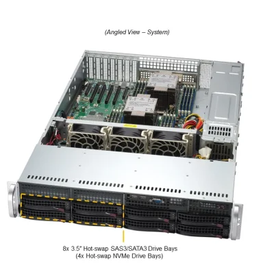 NTS Elite Command 2U Enterprise Server with Dual CPUs and...
